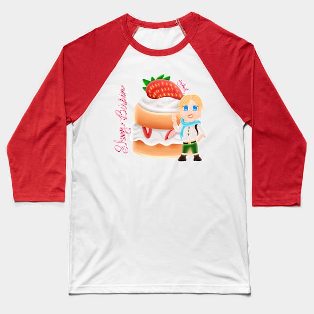 Sherry Birkin Shortcake Baseball T-Shirt by AngelHeartArt